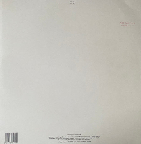 New Order : Substance (2xLP, Comp, Emb)
