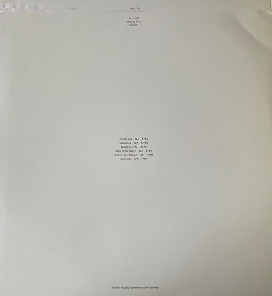 New Order : Substance (2xLP, Comp, Emb)