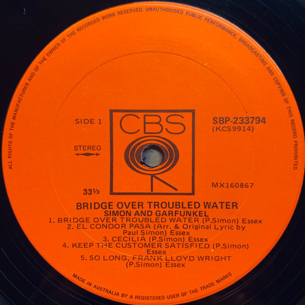 Simon And Garfunkel* : Bridge Over Troubled Water (LP, Album, RP)