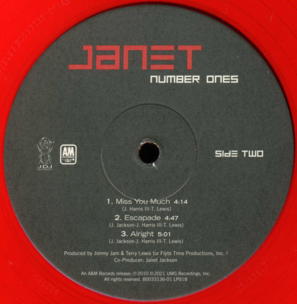 Janet* : Number Ones (2xLP, Comp, Ltd, RE, Red)