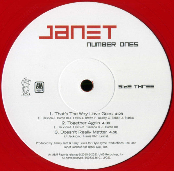 Janet* : Number Ones (2xLP, Comp, Ltd, RE, Red)