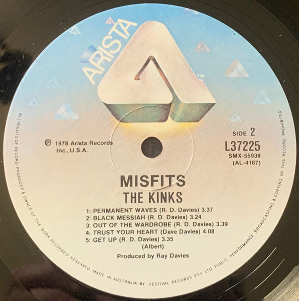 The Kinks : Misfits (LP, Album, RE)
