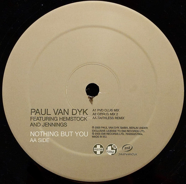 Paul van Dyk Featuring Hemstock & Jennings : Nothing But You (12")