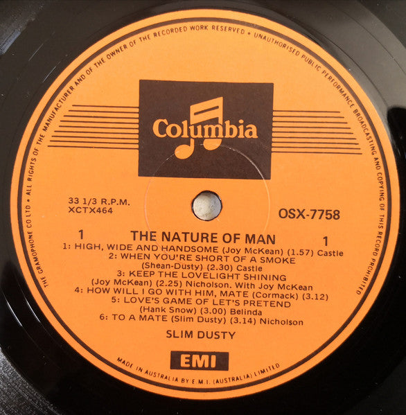 Slim Dusty : The Nature Of Man (LP, Mono, RE)