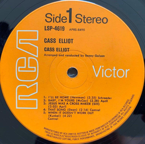 Cass Elliot : Cass Elliot (LP, Album, Non)