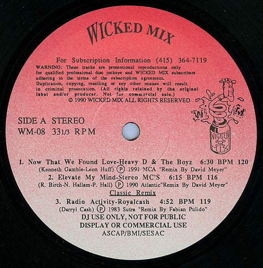 Various : Wicked Mix 08 (12", Comp, Promo)