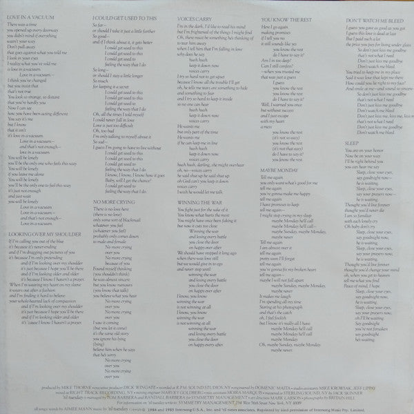 'Til Tuesday : Voices Carry (LP, Album)