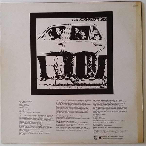 Little Feat : Feats Don't Fail Me Now (LP, Album)