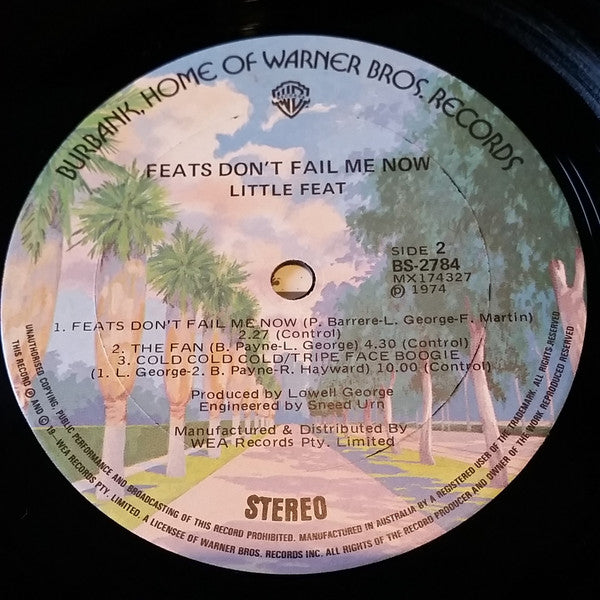 Little Feat : Feats Don't Fail Me Now (LP, Album)