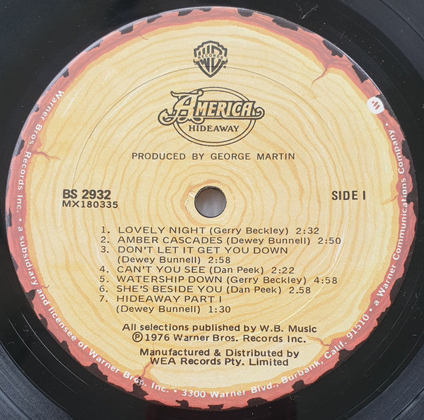 America (2) : Hideaway (LP, Album)