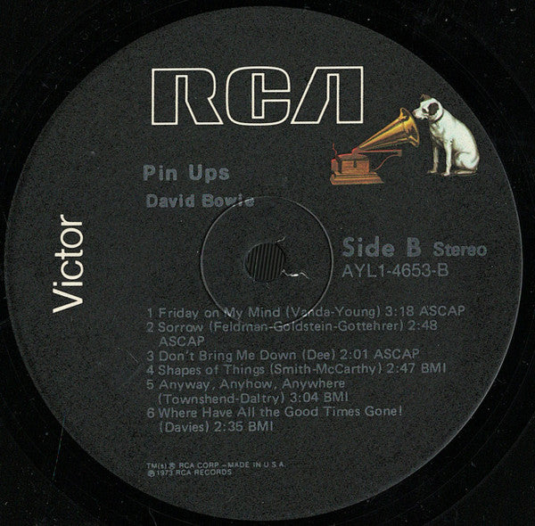 Bowie* : Pinups (LP, Album, RE)