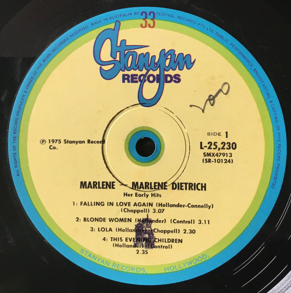 Marlene Dietrich : Marlene (LP, Comp)