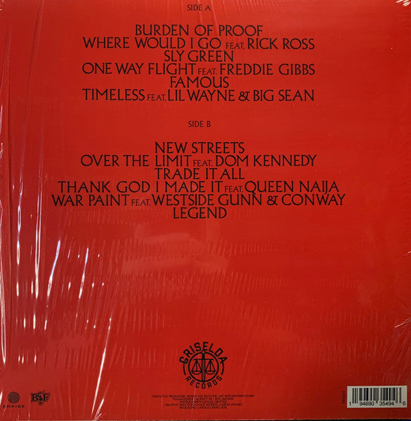 Benny The Butcher : Burden Of Proof (LP, Album, Ltd, Red)