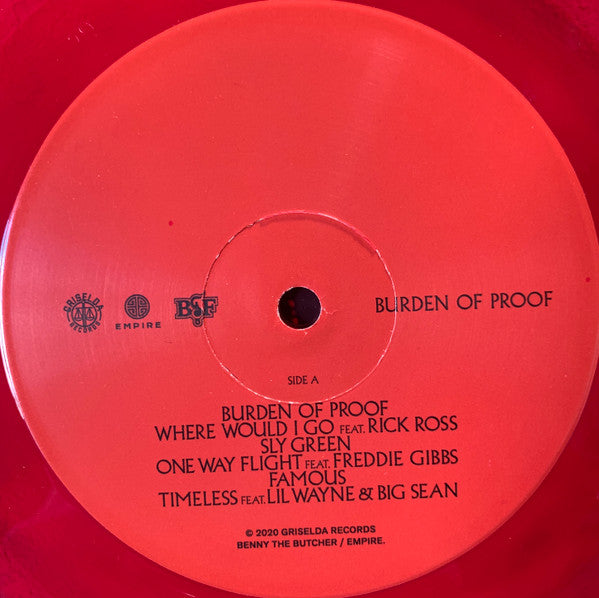 Benny The Butcher : Burden Of Proof (LP, Album, Ltd, Red)