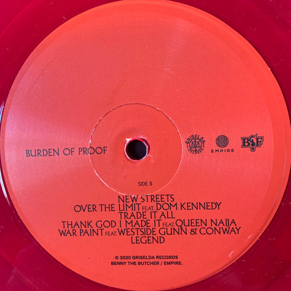 Benny The Butcher : Burden Of Proof (LP, Album, Ltd, Red)