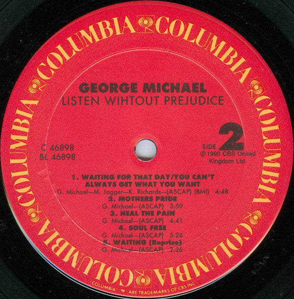 George Michael : Listen Without Prejudice Vol. 1 (LP, Album, Col)