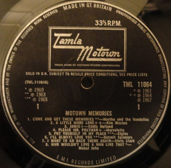 Various : Motown Memories (LP, Comp, Mono)
