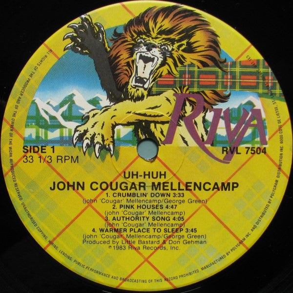 John Cougar Mellencamp : Uh-Huh (LP, Album)