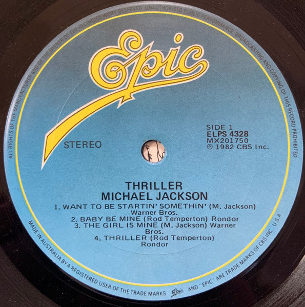 Michael Jackson : Thriller (LP, Album, Gat)