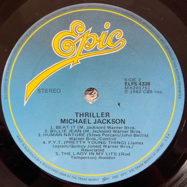 Michael Jackson : Thriller (LP, Album, Gat)