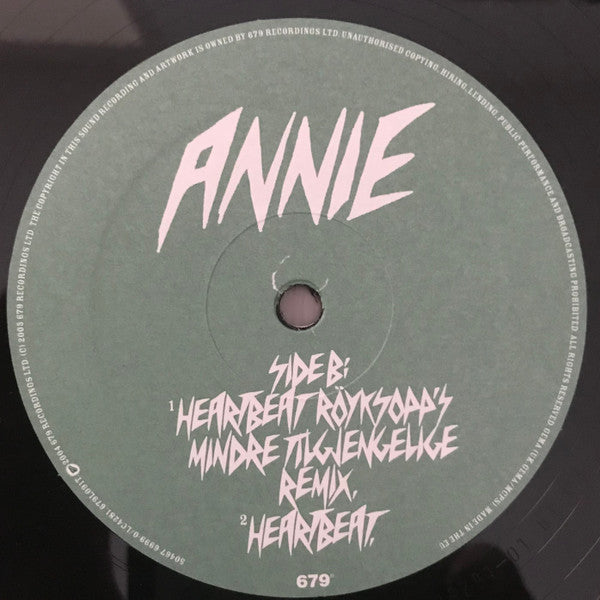 Annie : Heartbeat (12", Single)