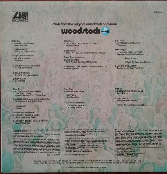 Various :  Woodstock - Music From The Original Soundtrack And More (3xLP, RE)