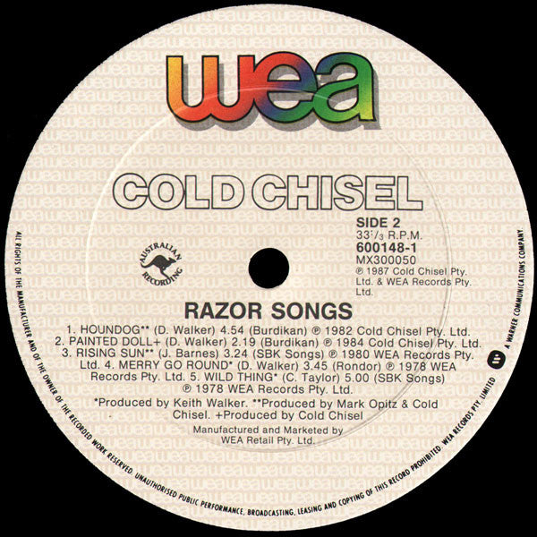 Cold Chisel : Razor Songs (LP, Comp)