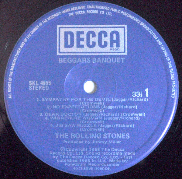 The Rolling Stones : Beggars Banquet (LP, Album, Gat)