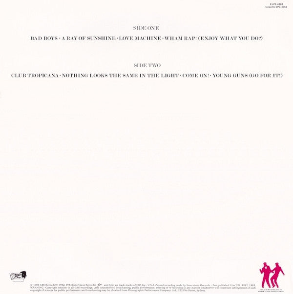 Wham! : Fantastic (LP, Album)