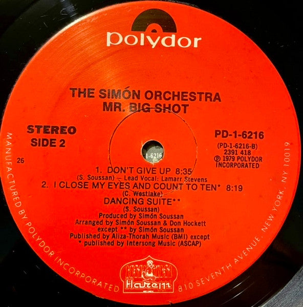 The Simon Orchestra : Mr. Big Shot (LP, Album, 26 )