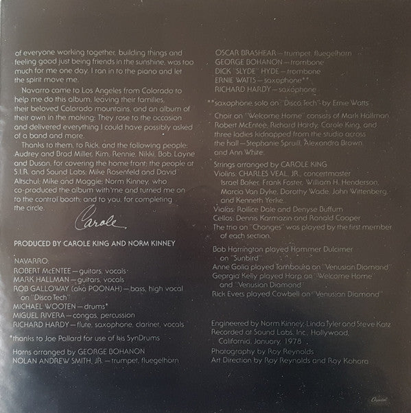 Carole King : Welcome Home (LP, Album)