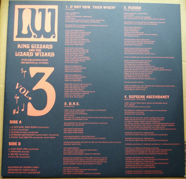 King Gizzard And The Lizard Wizard : L​.​W. (Explorations Into Microtonal Tuning Volume 3) (LP, Album, Ltd, Cle)
