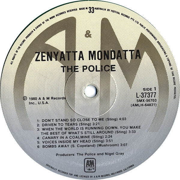 The Police : Zenyatta Mondatta (LP, Album, Ltd, Gre)