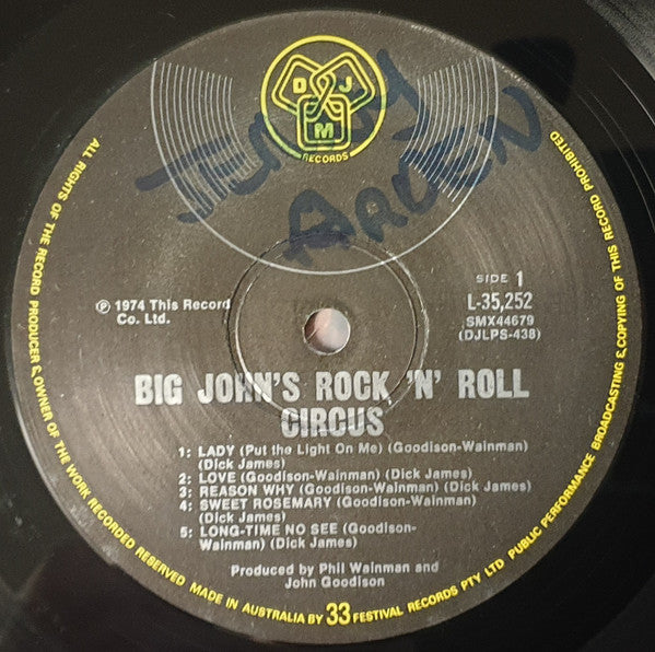 Big John's Rock 'N' Roll Circus : Big John's Rock 'N' Roll Circus (LP, Album)