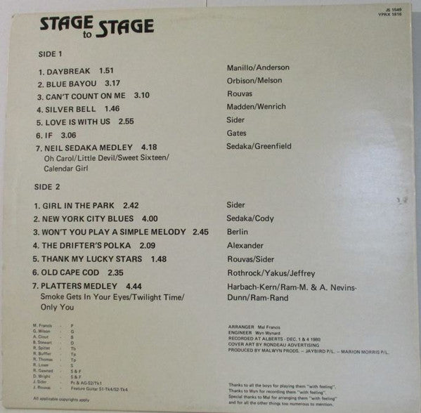 Marion And John : Stage To Stage (LP)