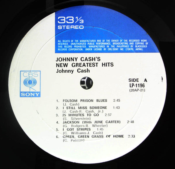 Johnny Cash : Johnny Cash's New Greatest Hits (LP, Comp)