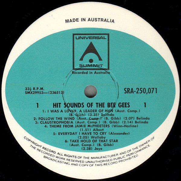 Bee Gees : Hit Sounds Of The Bee Gees (LP, Comp)