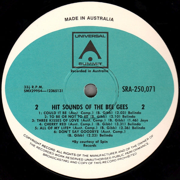Bee Gees : Hit Sounds Of The Bee Gees (LP, Comp)