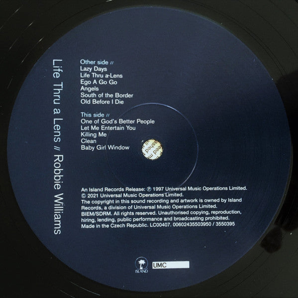 Robbie Williams : Life Thru A Lens (LP, Album, RE, Gat)