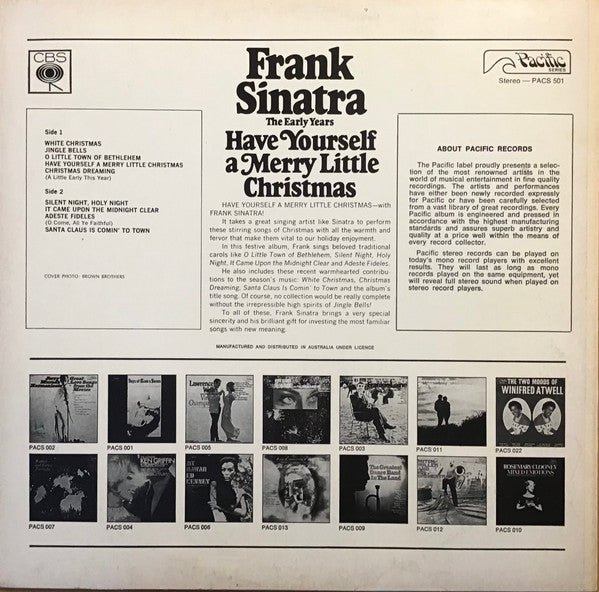 Frank Sinatra : Have Yourself A Merry Little Christmas (LP, RE)