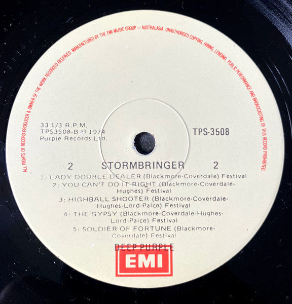 Deep Purple : Stormbringer (LP, Album)