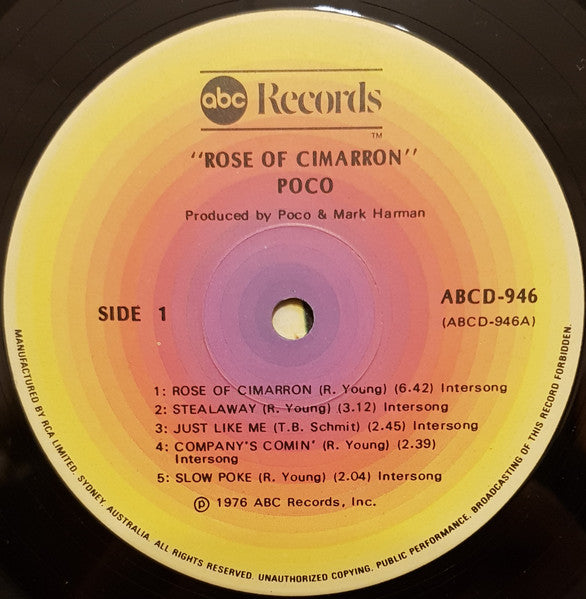 Poco (3) : Rose Of Cimarron (LP, Album)