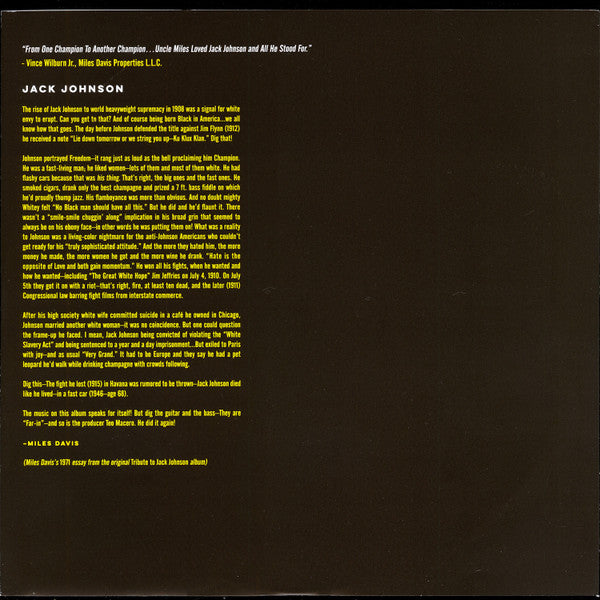 Miles Davis : Champions (Rare Miles From The Complete Jack Johnson Sessions) (LP, RSD, Comp, Ltd, Yel)