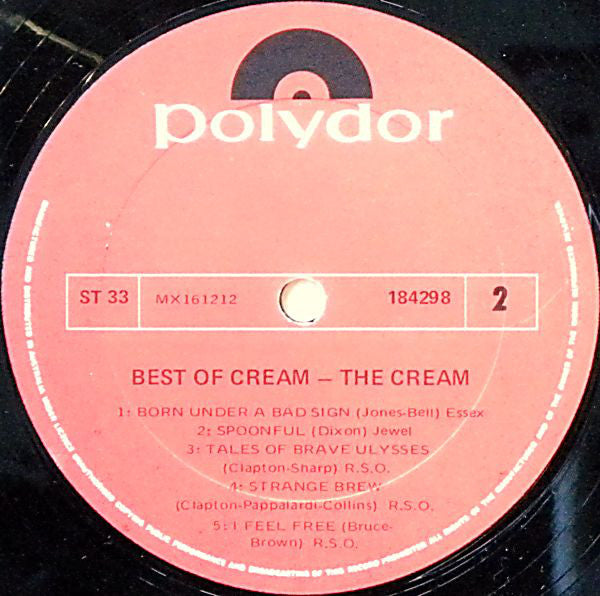 Cream (2) : Best Of Cream (LP, Comp)