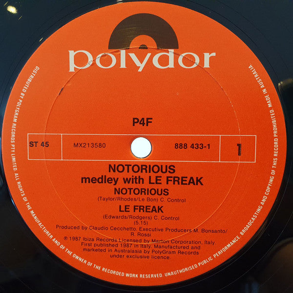 P4F : Notorious Medley With Le Freak (12", Single)