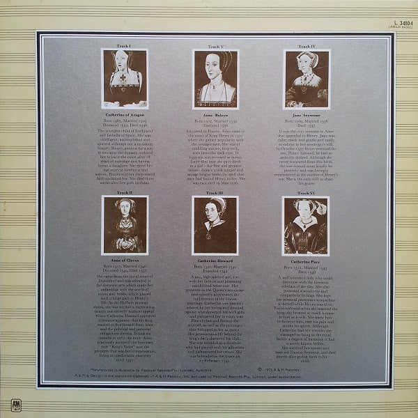 Rick Wakeman : The Six Wives Of Henry VIII (LP, Album, RP)