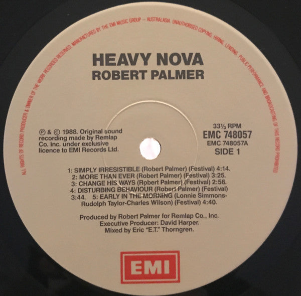 Robert Palmer : Heavy Nova (LP, Album)