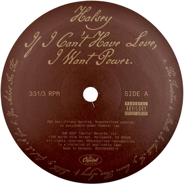 Halsey : If I Can't Have Love, I Want Power (LP, Album, Ltd, Whi)