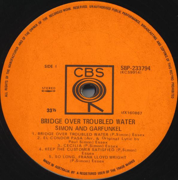 Simon & Garfunkel : Bridge Over Troubled Water (LP, Album)