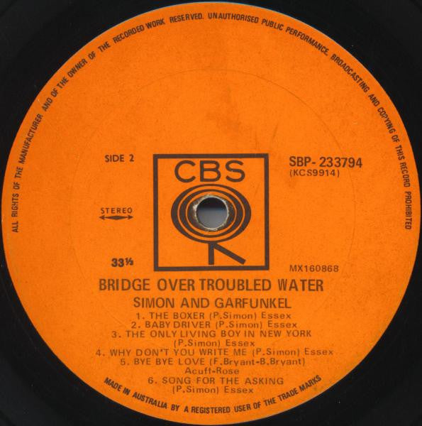 Simon & Garfunkel : Bridge Over Troubled Water (LP, Album)